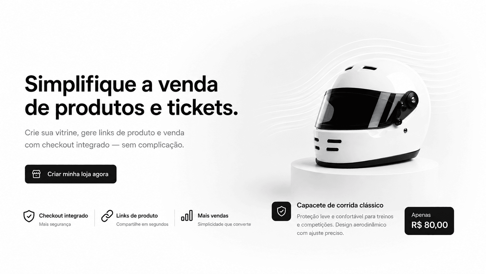 Simplifique a venda de produtos e tickets.